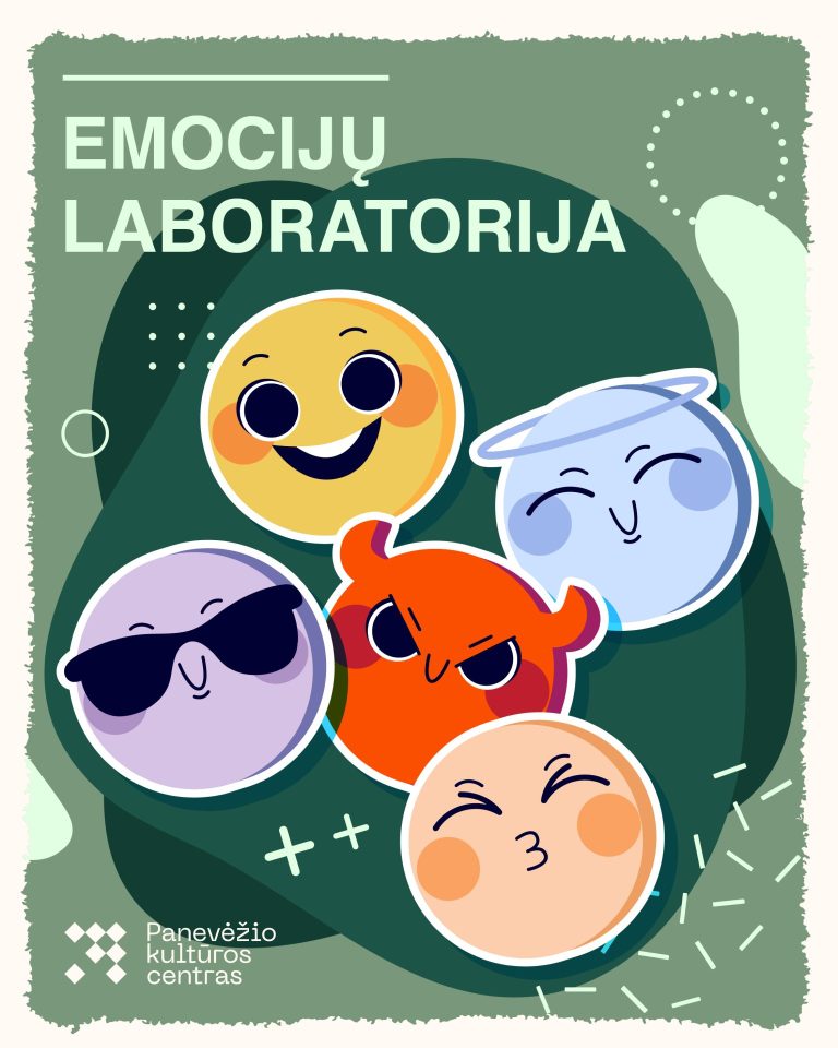 Edukacija „Emocijų laboratorija“ plakatas