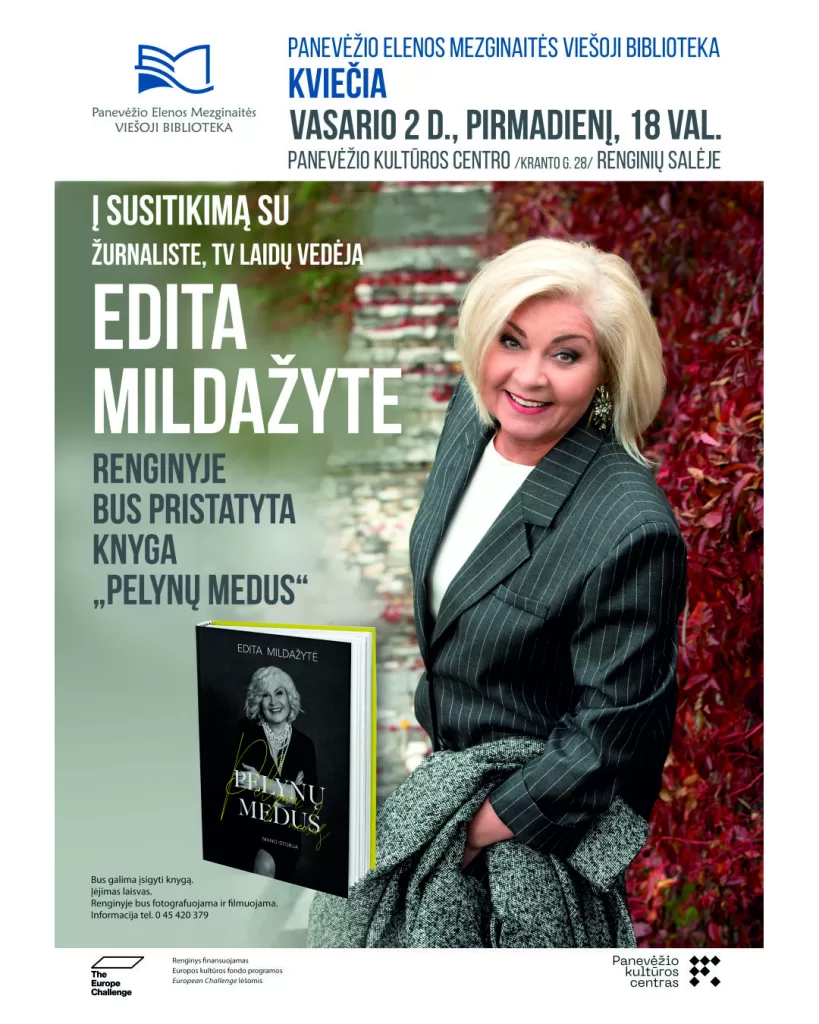 SUSITIKIMAS SU EDITA MILDAŽYTE
