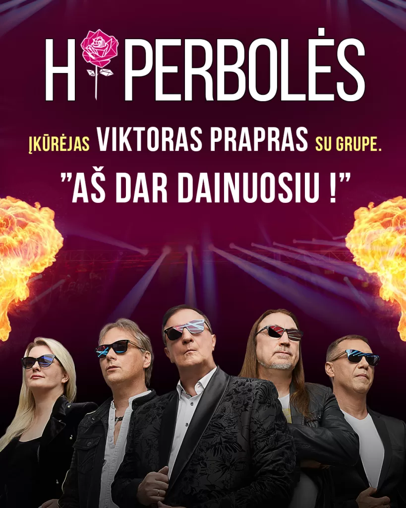 „Hiperbolės“ įkūrėjas Viktoras Prapras su grupe „Aš dar dainuosiu!“