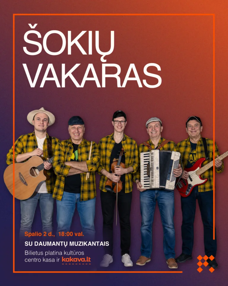 ŠOKIŲ VAKARAS SU GRUPE „DAUMANTŲ MUZIKANTAI“